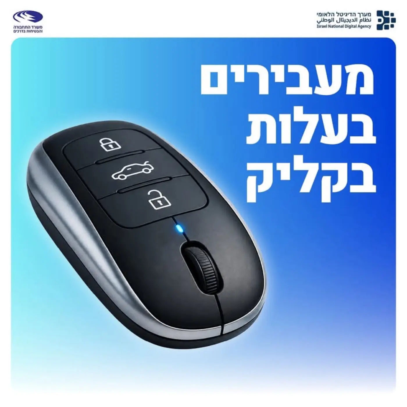 Israel National Digital Agency — Social media post with the headline: Transferring ownership in a click
